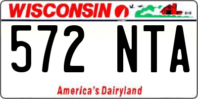 WI license plate 572NTA