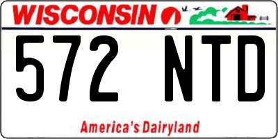 WI license plate 572NTD