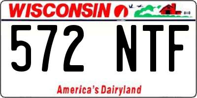 WI license plate 572NTF