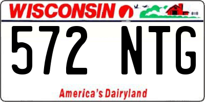 WI license plate 572NTG