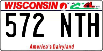 WI license plate 572NTH
