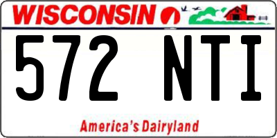 WI license plate 572NTI