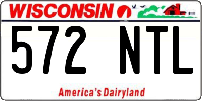 WI license plate 572NTL