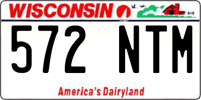 WI license plate 572NTM