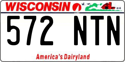 WI license plate 572NTN