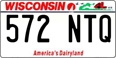 WI license plate 572NTQ