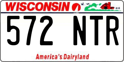 WI license plate 572NTR