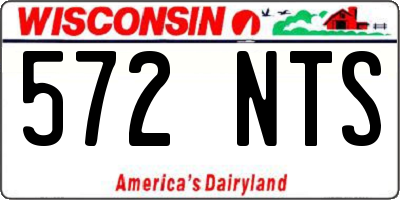 WI license plate 572NTS