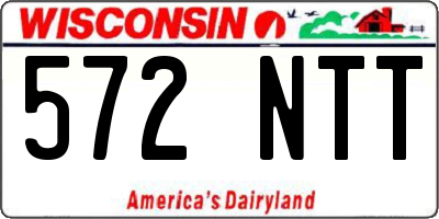 WI license plate 572NTT