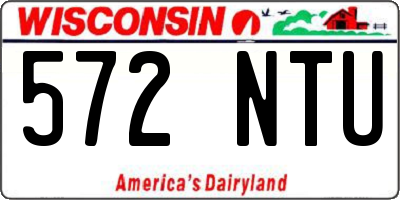 WI license plate 572NTU