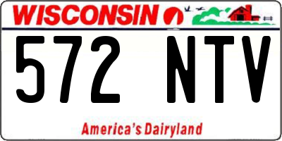WI license plate 572NTV
