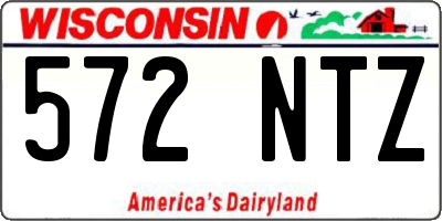 WI license plate 572NTZ