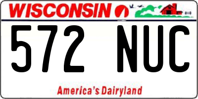 WI license plate 572NUC