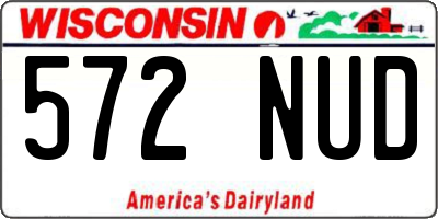 WI license plate 572NUD