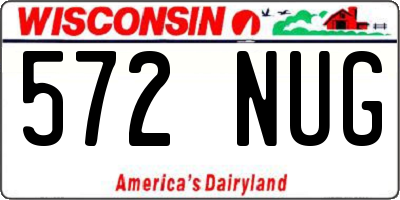 WI license plate 572NUG