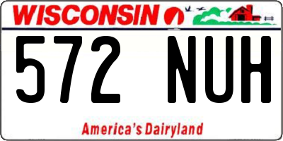 WI license plate 572NUH