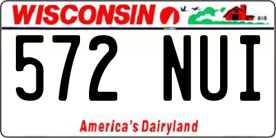 WI license plate 572NUI