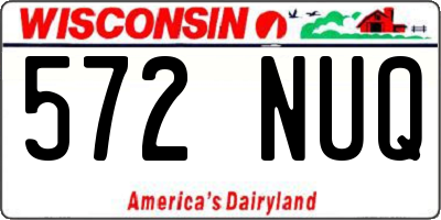 WI license plate 572NUQ