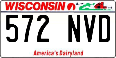 WI license plate 572NVD