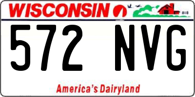 WI license plate 572NVG