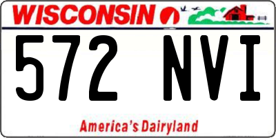 WI license plate 572NVI