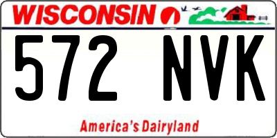 WI license plate 572NVK