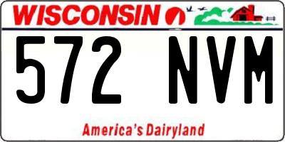 WI license plate 572NVM