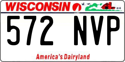WI license plate 572NVP