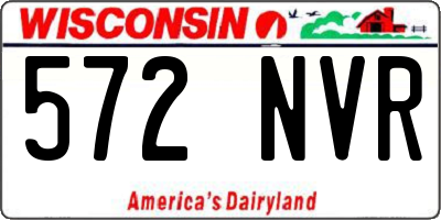 WI license plate 572NVR