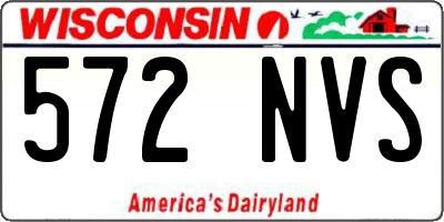 WI license plate 572NVS