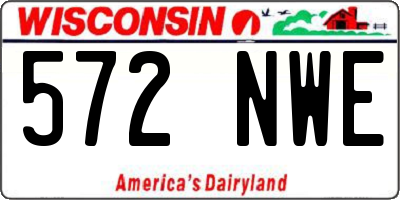 WI license plate 572NWE