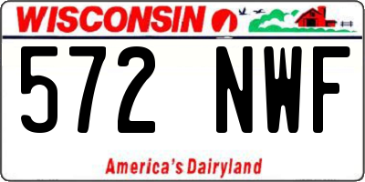 WI license plate 572NWF