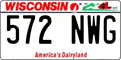 WI license plate 572NWG