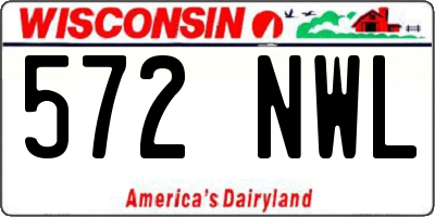 WI license plate 572NWL