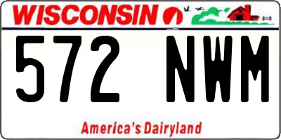 WI license plate 572NWM