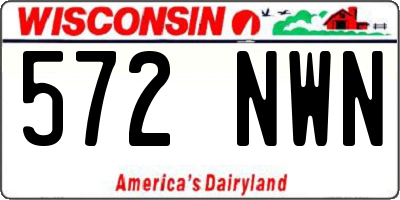WI license plate 572NWN
