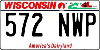 WI license plate 572NWP