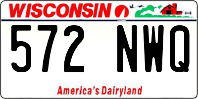 WI license plate 572NWQ
