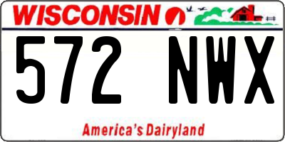 WI license plate 572NWX