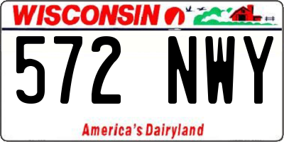 WI license plate 572NWY