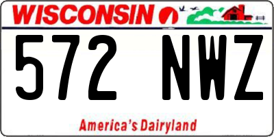 WI license plate 572NWZ