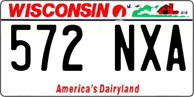 WI license plate 572NXA