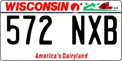 WI license plate 572NXB
