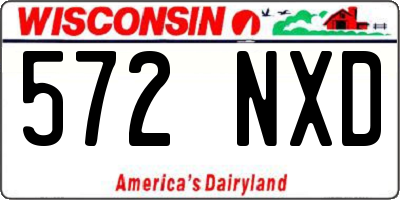 WI license plate 572NXD