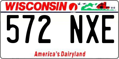 WI license plate 572NXE