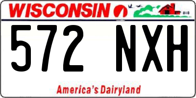 WI license plate 572NXH