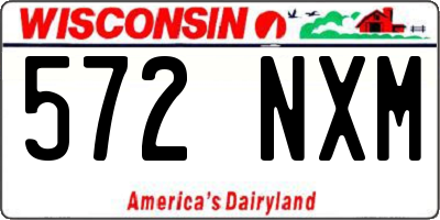 WI license plate 572NXM