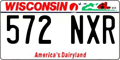 WI license plate 572NXR