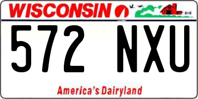 WI license plate 572NXU
