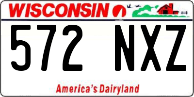 WI license plate 572NXZ